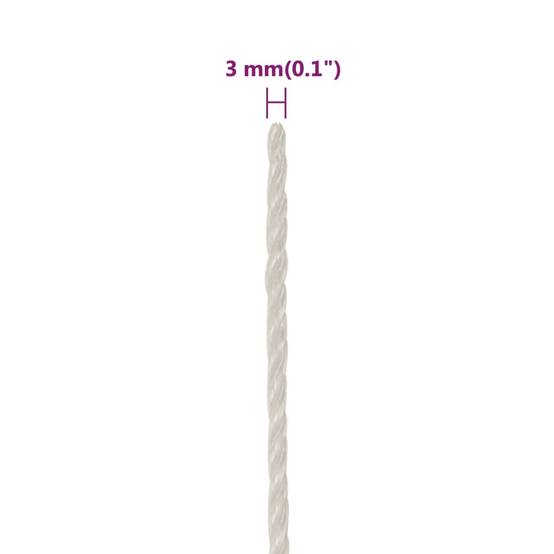 Corde de travail Blanc 3 mm 500 m polypropylène Maison Chic - Image 6
