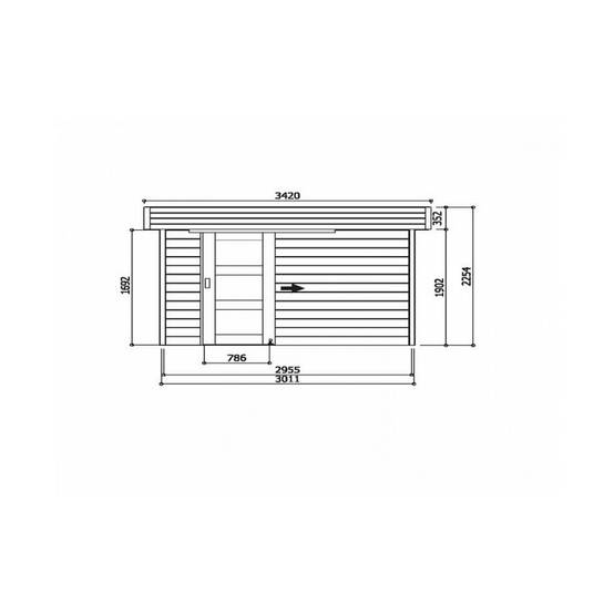 Maisonnette de Jardin en Bois Oslo - Abri Moderne et Lumineux - Image 2