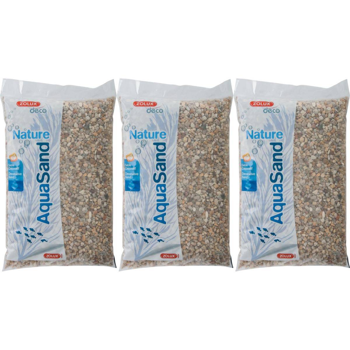 Zolux - Sol décoratif Aquasand quartz jaune 5kg (Lot de 3) - Image 1
