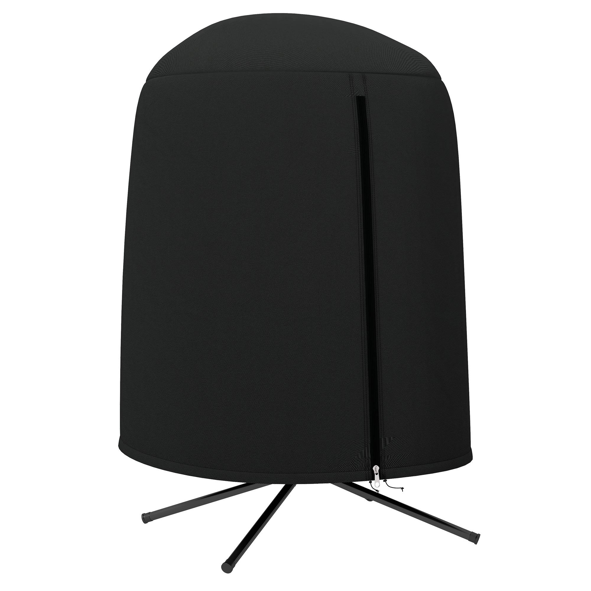 Outsunny - Housse pour fauteuil suspendu jardin Ø128x190cm imperméable fermeture éclair tissu Oxford noir - Outsunny - Image 1