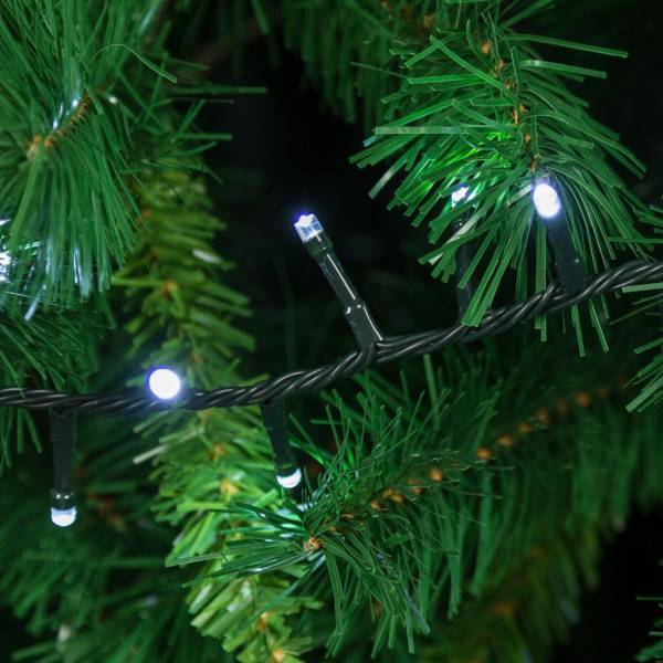 Lotti - Guirlande 1000 LED 20 mètres Mini BOA blanc froid minuteur câble vert foncé 8 effets Lotti - Image 4