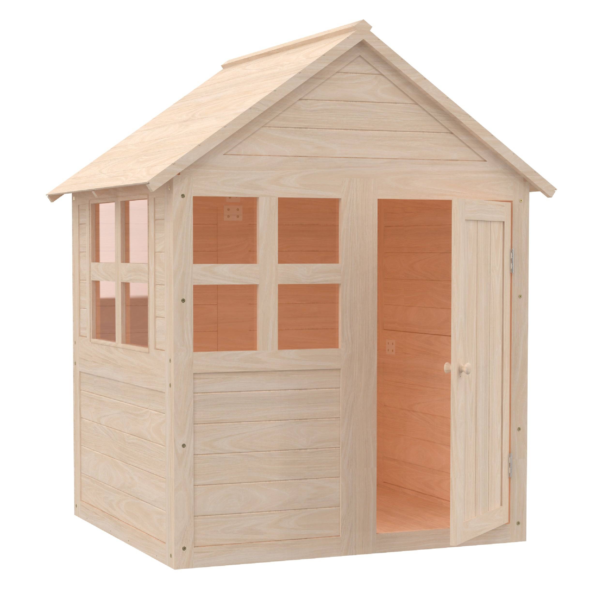 Maisonnette cabane enfant avec plancher BOUTON D'OR COTTAGE en bois FSC® - Image 2
