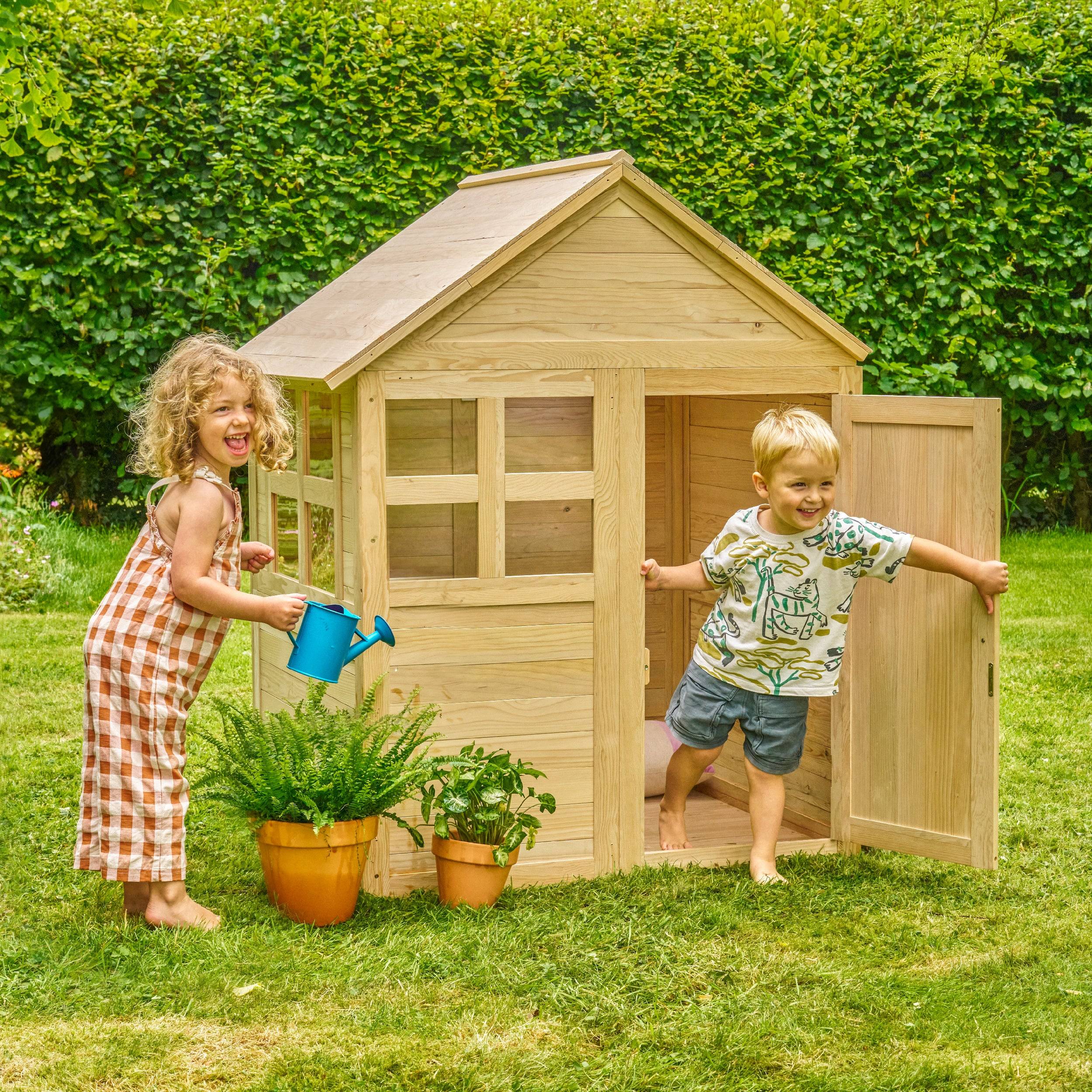 Maisonnette cabane enfant avec plancher BOUTON D'OR COTTAGE en bois FSC® - Image 1