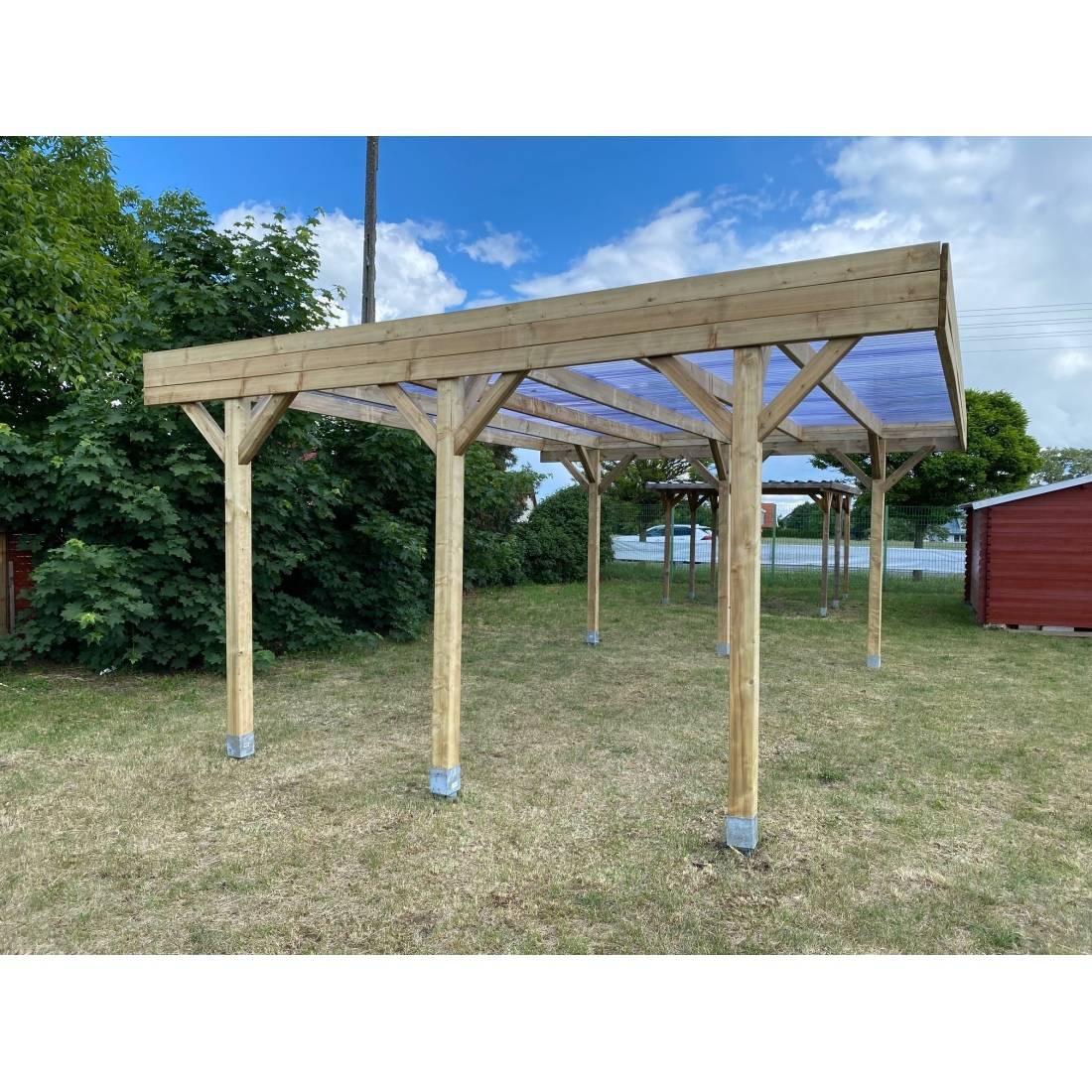 Altanka - Carport, abri de voiture  6.06x5.03 m - 30 m2 - couverture PVC  - CAR5PVCTR - ALTANKA - Image 5