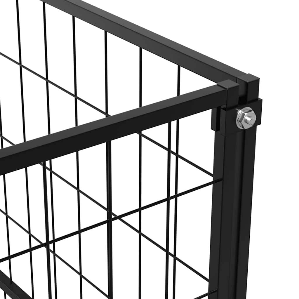 Vidaxl - Chenil Noir 7 m² Acier vidaXL 3082097 - Image 4