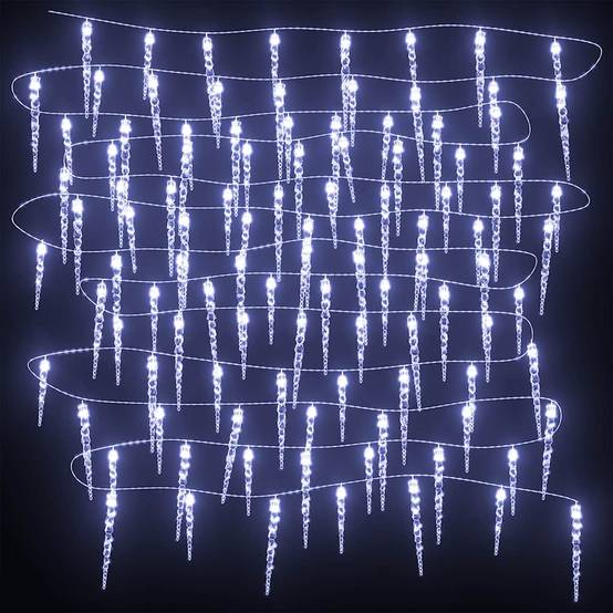 ComfortXL - Guirlande Glaçons Lumineuse 200 LED Acrylique Déco Noël Extérieur 20m Blanc Froid – ComfortXL Outdoor Living - Image 4