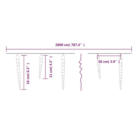 ComfortXL - Guirlande Glaçons Lumineuse 200 LED Acrylique Déco Noël Extérieur 20m Blanc Froid – ComfortXL Outdoor Living - Image 8
