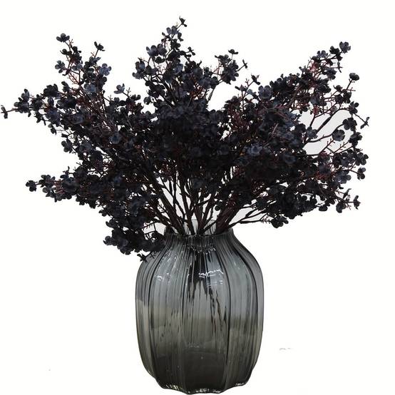 Lot de 10 Fleurs Artificielles Gypsophile Noir - Décoration Moderne pour Mariage et Intérieur - Lytech - Image 1