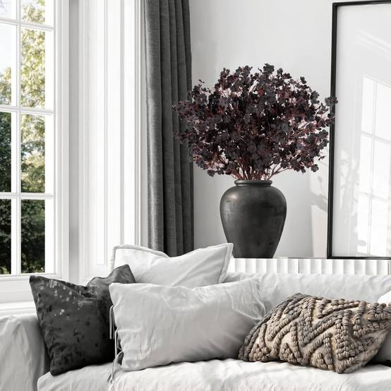 Lot de 10 Fleurs Artificielles Gypsophile Noir - Décoration Moderne pour Mariage et Intérieur - Lytech - Image 5