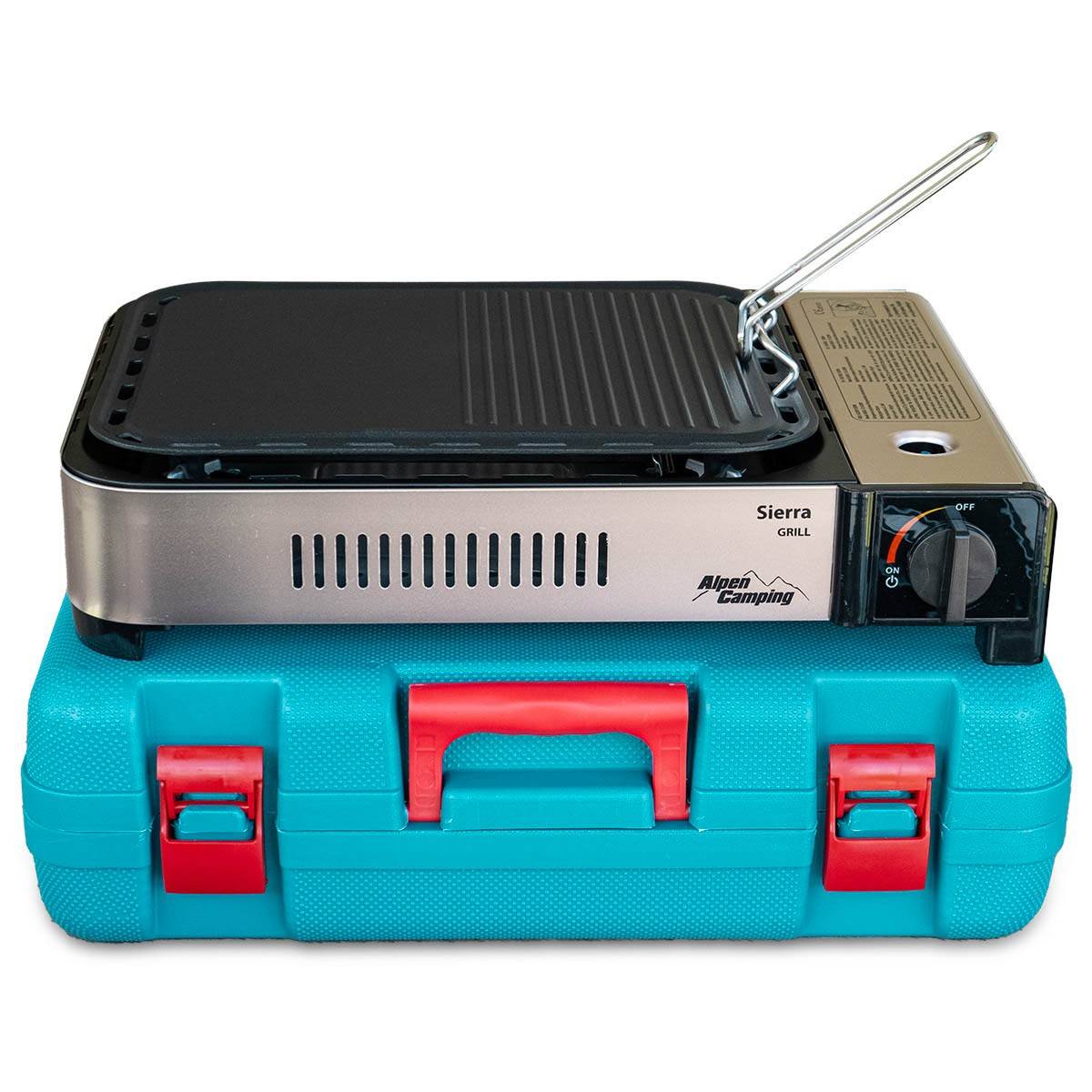 Barbecue grill Plancha gaz 2100W Piezo Haute Qualité + Mallette de transport ALPEN - Image 8