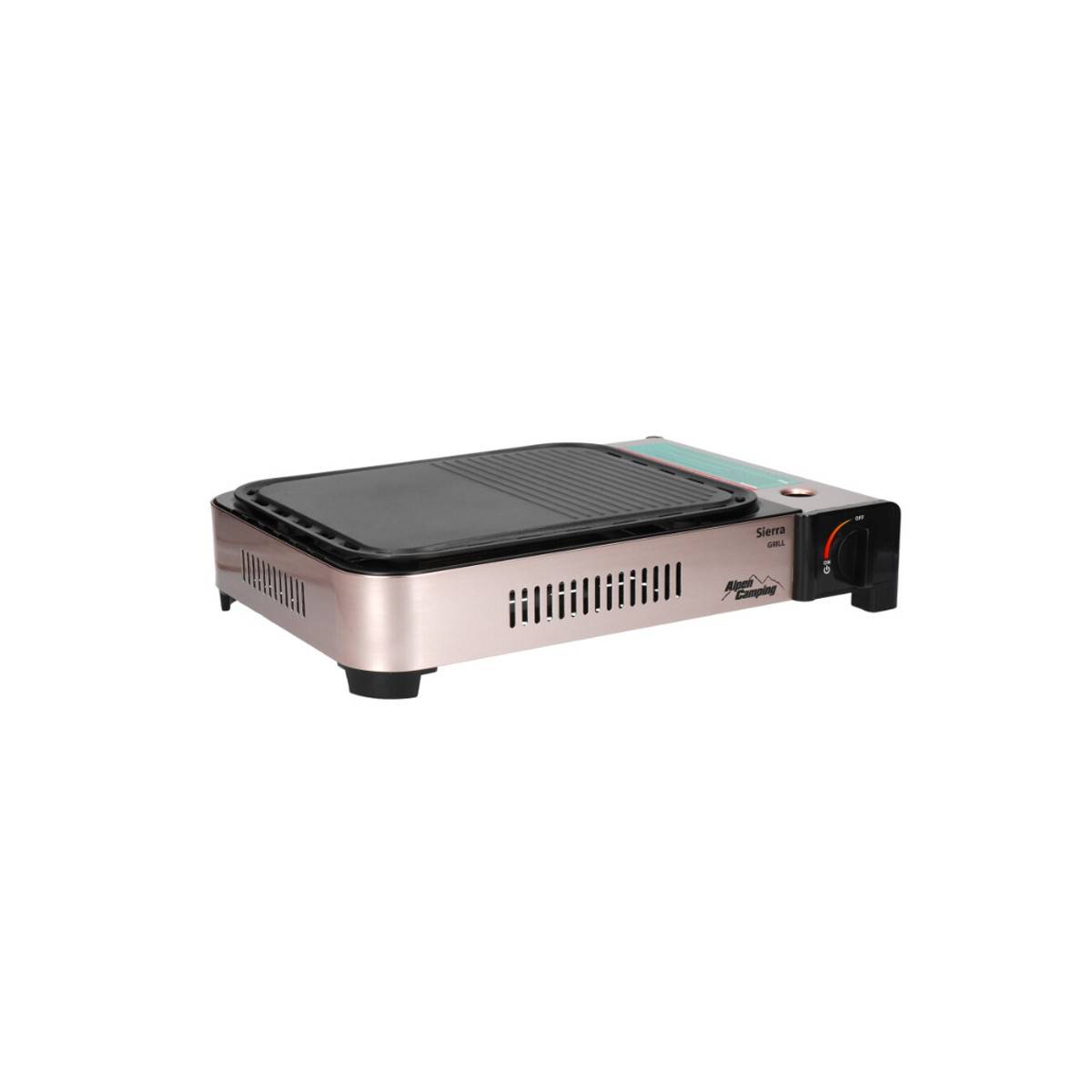 Barbecue grill Plancha gaz 2100W Piezo Haute Qualité + Mallette de transport ALPEN - Image 5