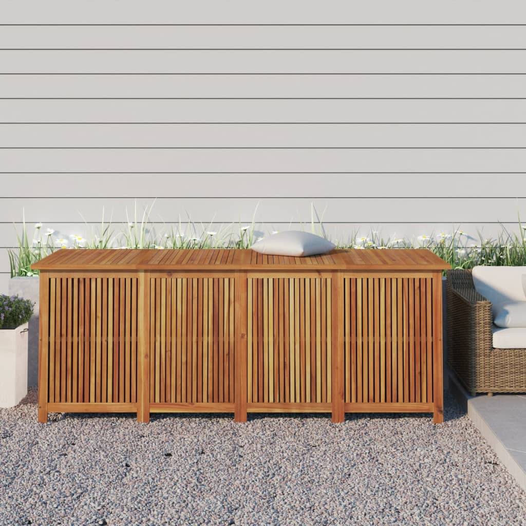 Coffre de rangement - Boîte de rangement extérieure - Coffre de jardin 200x80x75 cm bois massif d'acacia - Image 2