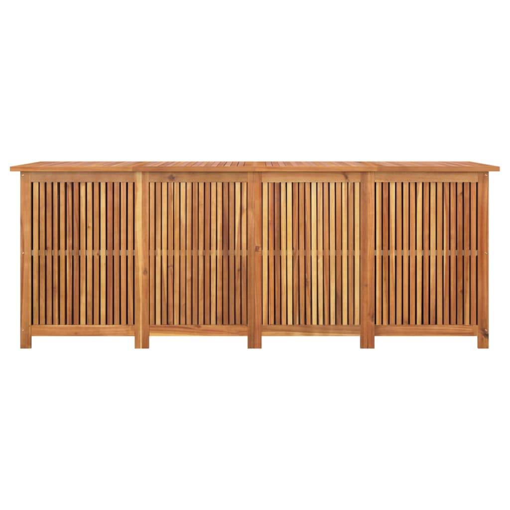 Coffre de rangement - Boîte de rangement extérieure - Coffre de jardin 200x80x75 cm bois massif d'acacia - Image 4
