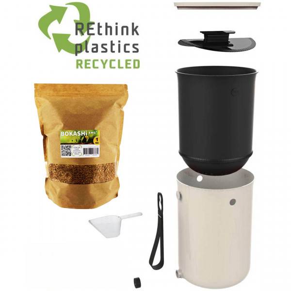 Bokashi Organko 2 Blanc (9,6L) + 1 kg d'Activateur EM-1 - Image 5