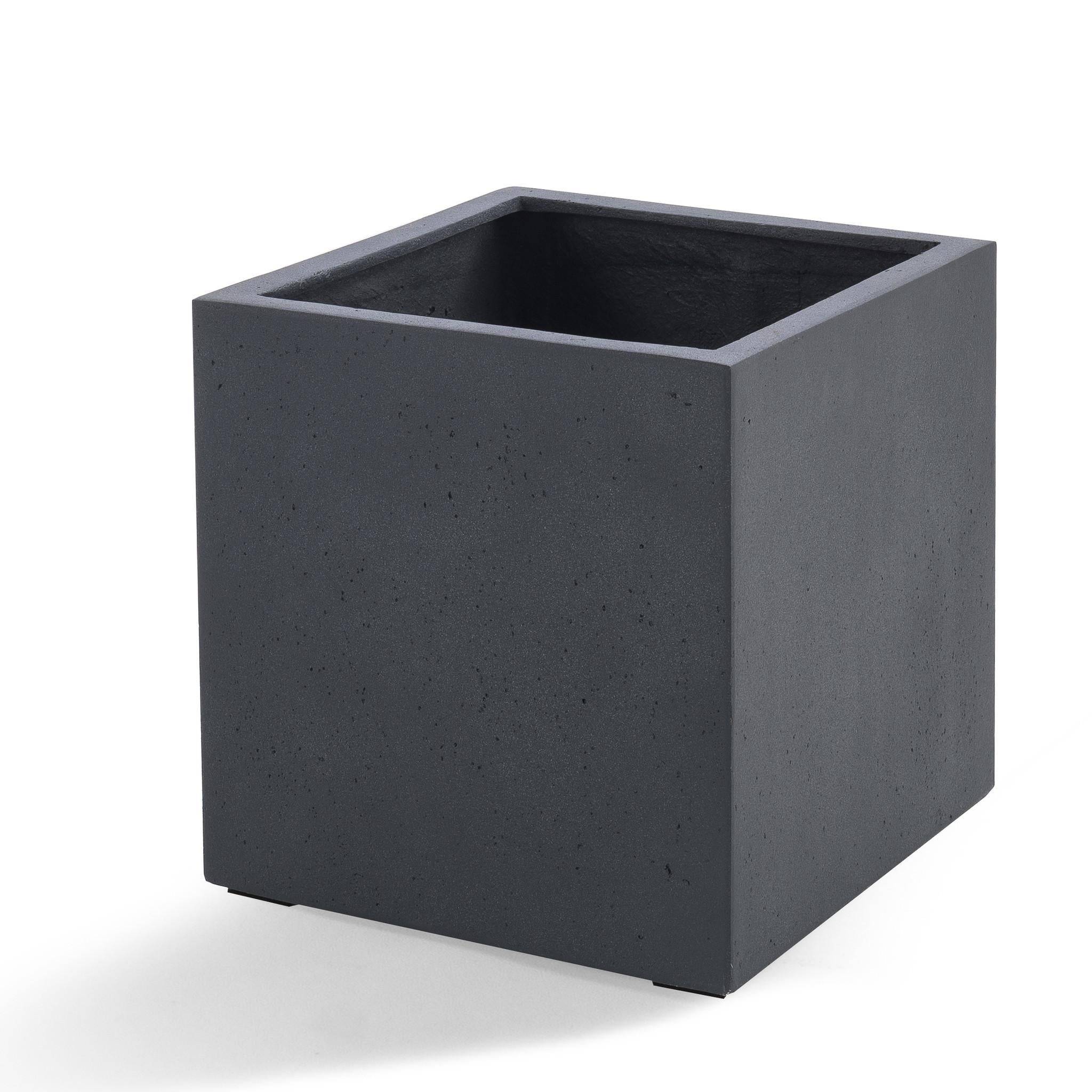 Pot Cube Gris Anthracite 40 cm- La Green Touch