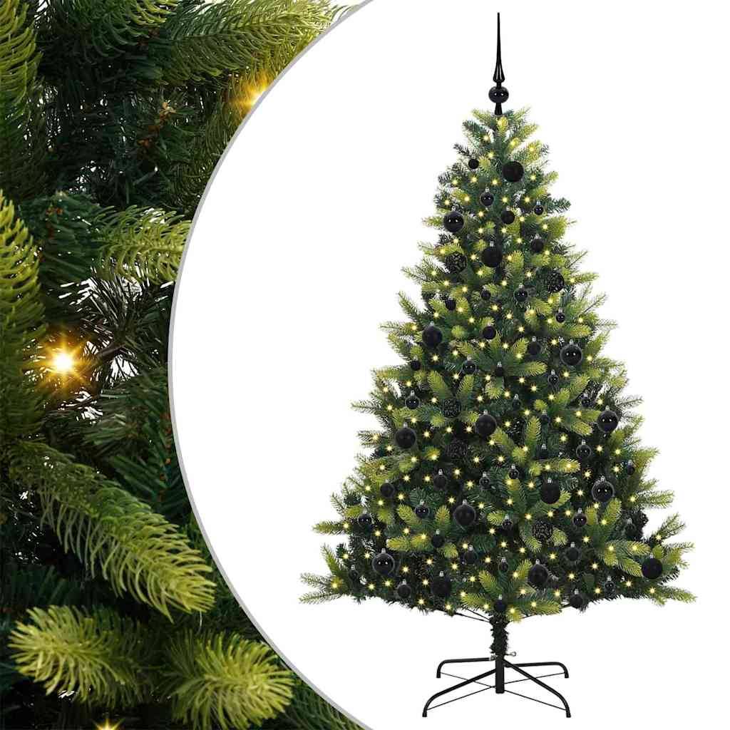 Sapin de Noël | Arbre de Noël artificiel en silicone flexible 300 LEDs 180 cm Maison Chic - Image 1