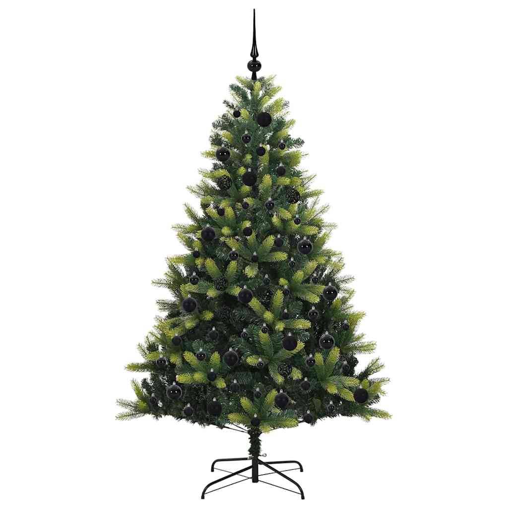 Sapin de Noël | Arbre de Noël artificiel en silicone flexible 300 LEDs 180 cm Maison Chic - Image 4