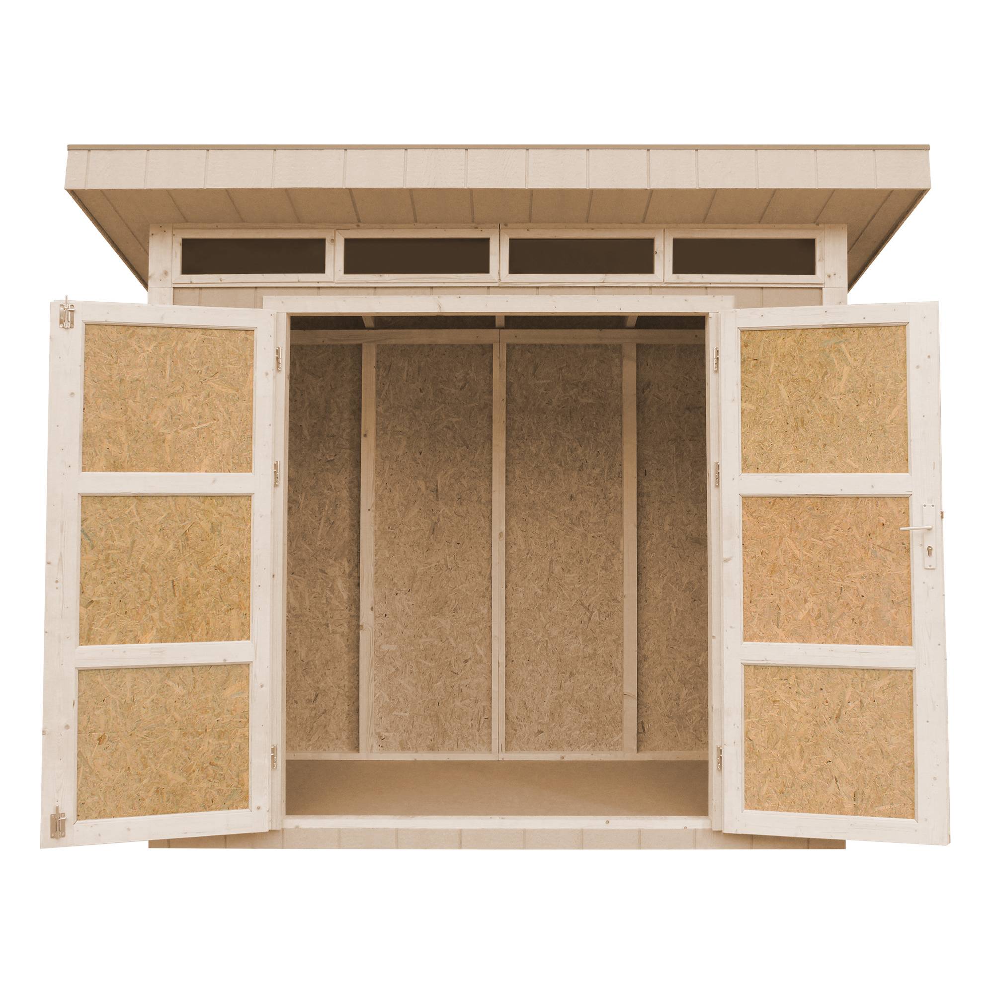 Timbela - Abri de Jardin Qualité Premium 3m² / L161xL294cm - Kit tout compris avec sol, tuiles bitumineuses, set de peinture - Timbela M901A-TERRA BROWN - Image 4