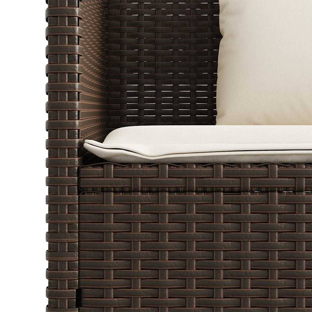 Vidaxl - Banc de jardin avec coussins marron résine tressée vidaXL 365762 - Image 6