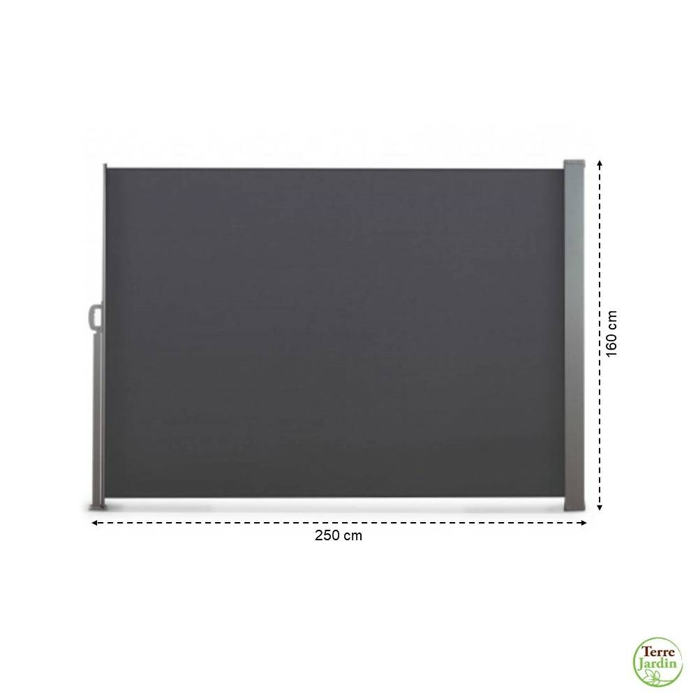 Paravent extérieur rétractable - 2,5 x 1,6 m Unité Anthracite - Image 2