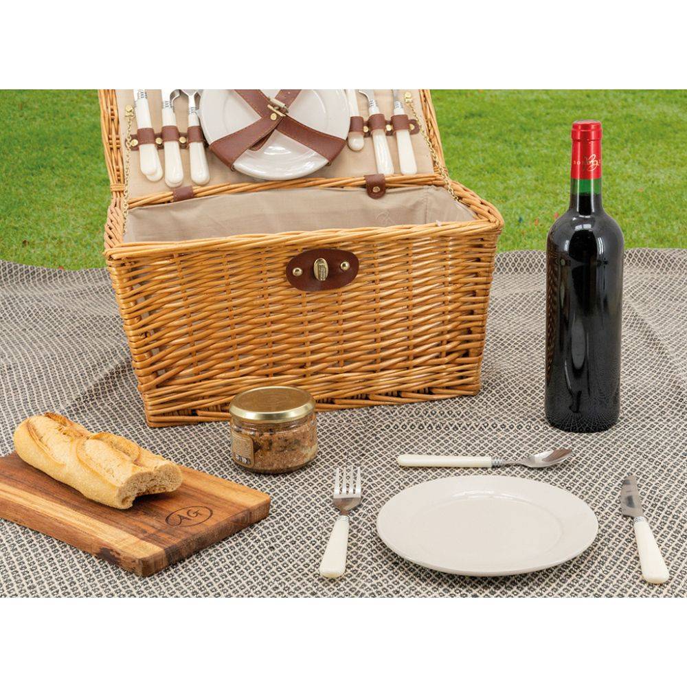 Aubry Gaspard - Panier de pique-nique 4 couverts en osier teinté - Image 2