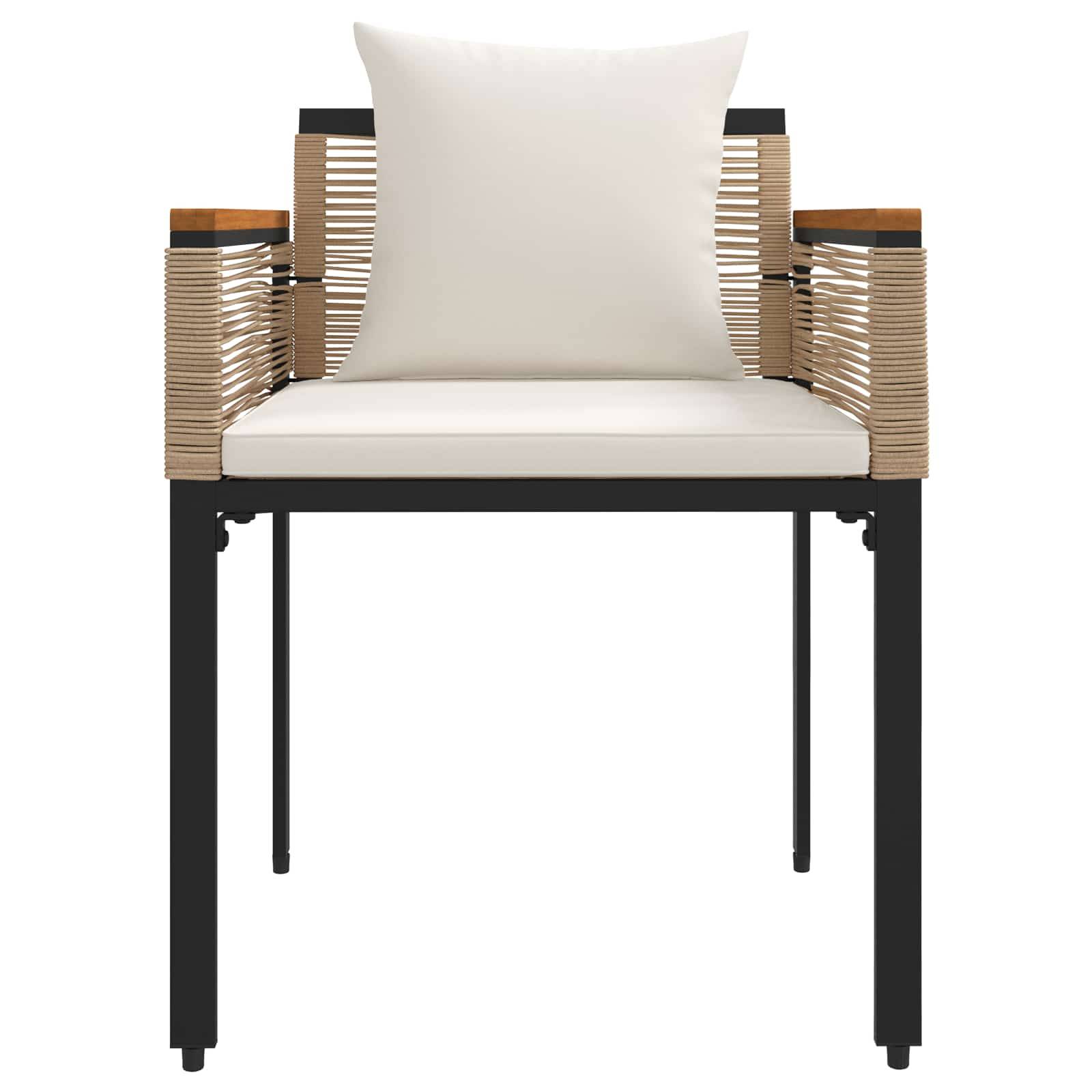 Ensemble de meubles d'extérieur 3 pcs | Mobilier d'extérieur Beige et blanc crème Maison Chic - Image 7