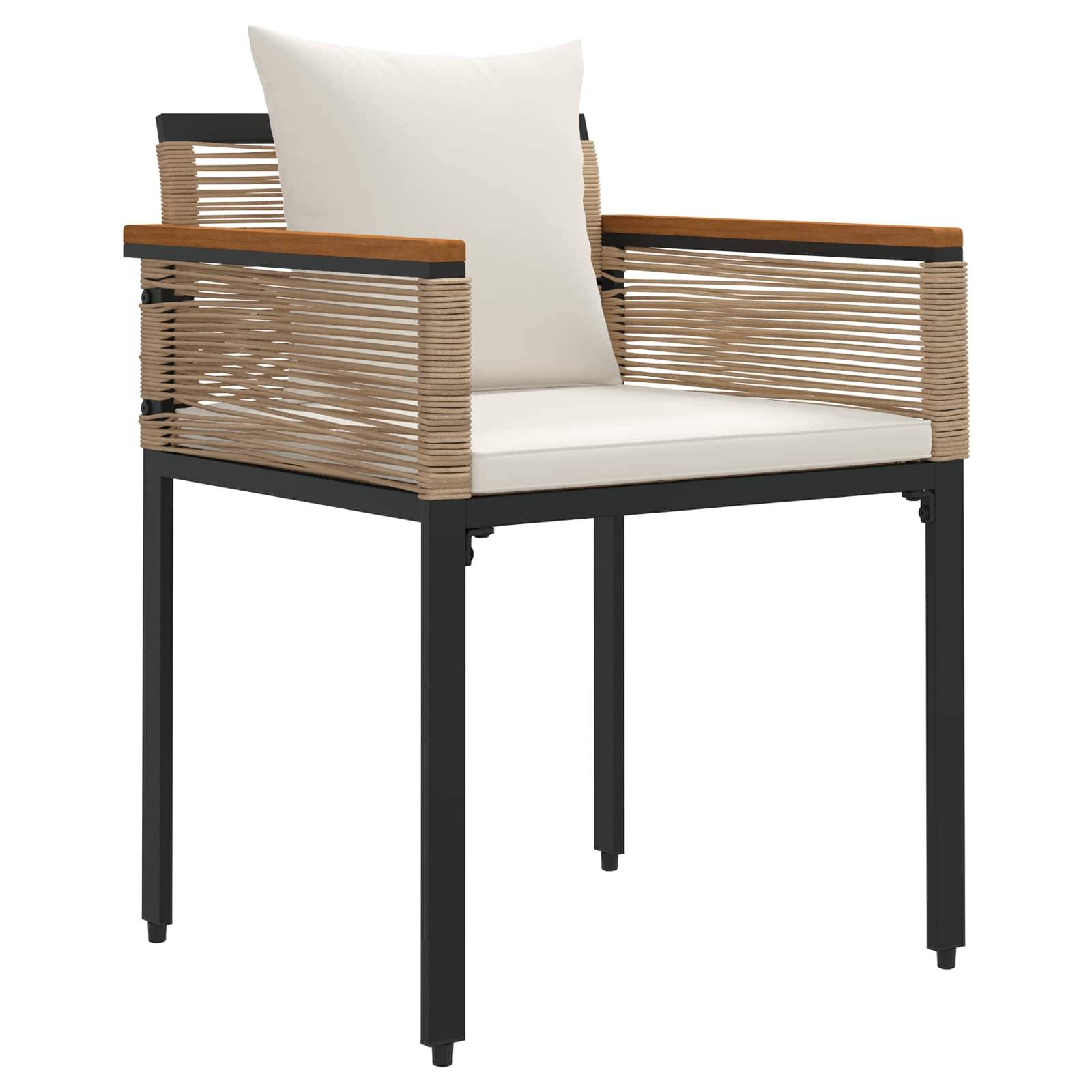Ensemble de meubles d'extérieur 3 pcs | Mobilier d'extérieur Beige et blanc crème Maison Chic - Image 5