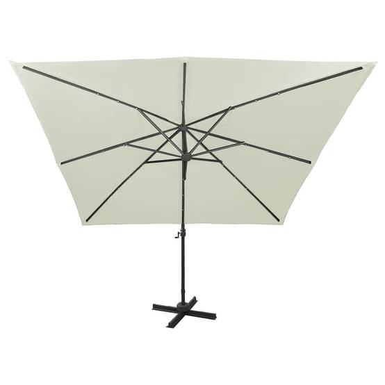 Parasol déporté aluminium sable 300 x 300 x 258 cm, Poids:19.48kg - PANGIVO - Image 3