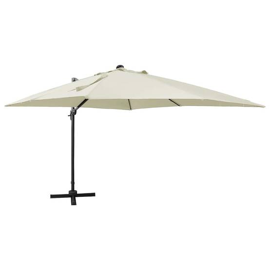 Parasol déporté aluminium sable 300 x 300 x 258 cm, Poids:19.48kg - PANGIVO - Image 1