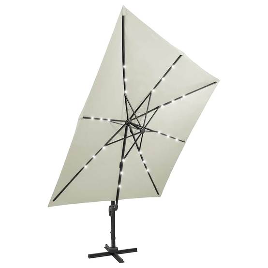 Parasol déporté aluminium sable 300 x 300 x 258 cm, Poids:19.48kg - PANGIVO - Image 7