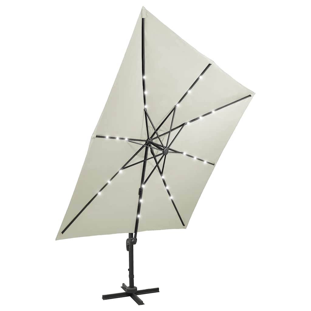 Parasol déporté aluminium sable 300 x 300 x 258 cm, Poids:19.48kg - PANGIVO - Image 7