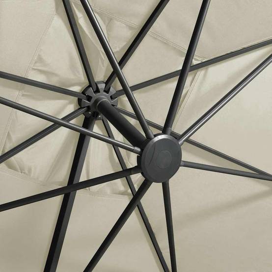 Parasol déporté aluminium sable 300 x 300 x 258 cm, Poids:19.48kg - PANGIVO - Image 9