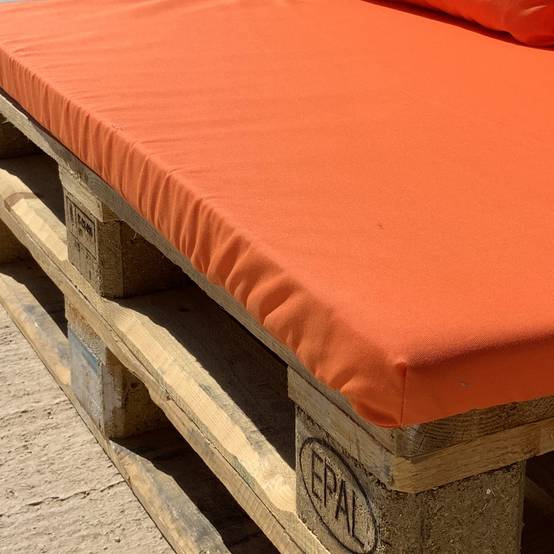 Home Maison - Housse d'assise pour salon palette tissus ultra résistant - HOME MAISON - Polyester - Orange - Image 2