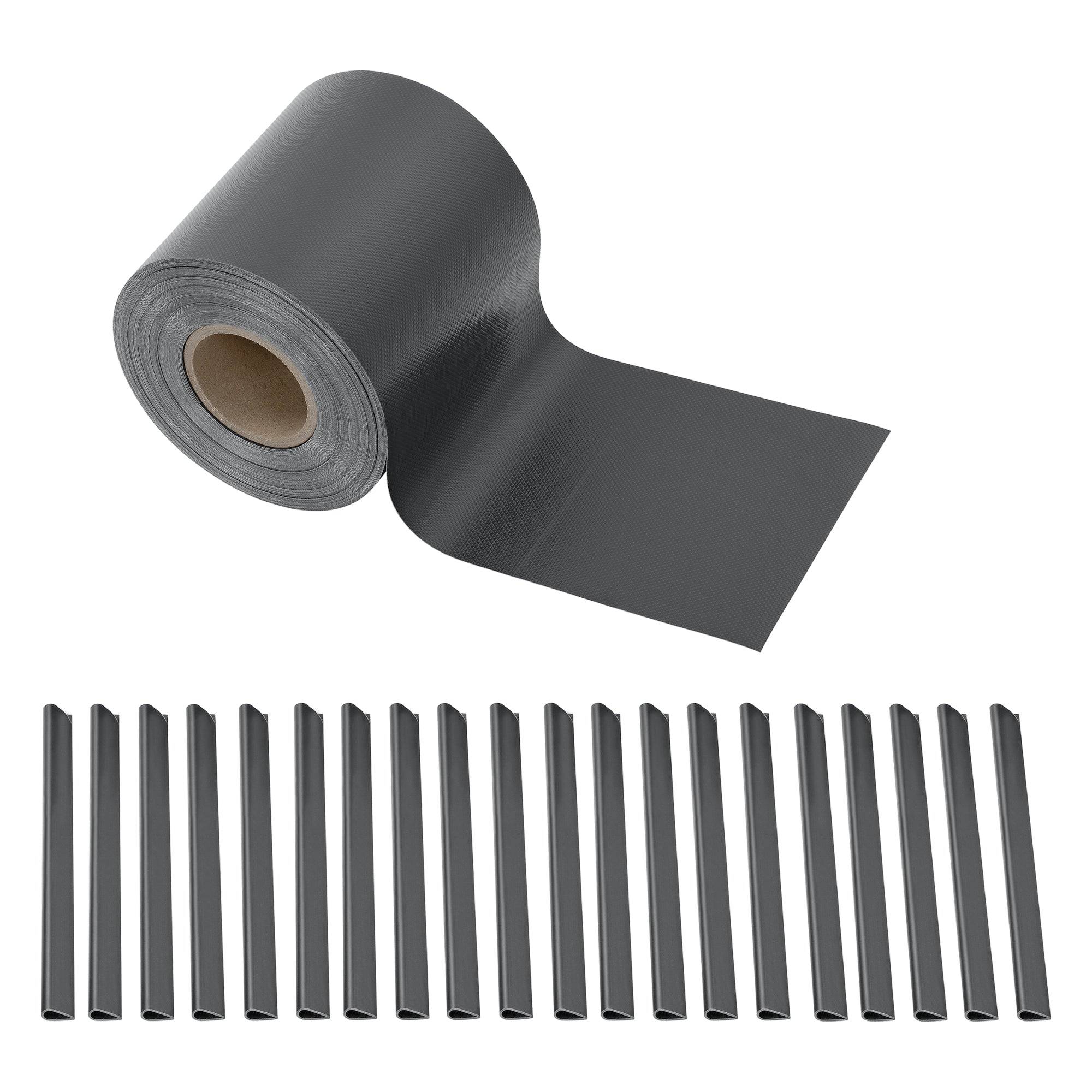 Helloshop26 - Bande de brise-vue PVC 35 m x 19 cm 6,65 m² gris anthracite ral 7016 - Image 2