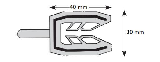 Cale fourchette 701 PRUNIER SAS - Neutre - 30x40 mm pour vis de Ø7 mm - Boite 1000 - SCJP701 - Image 2