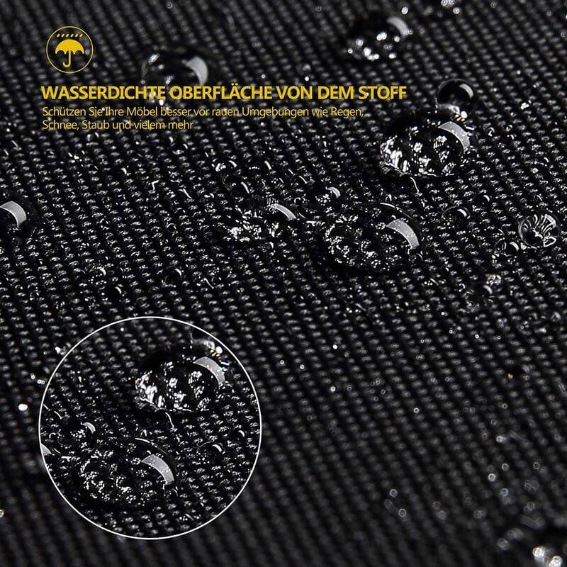IntiMeg - Housse de Parasol Déportée, Anti-UV / Imperméable Housse de Protection en Tissu Oxford 420D pour Parasol à Mât Déporté (280 x 30/81/46cm) Noir IntiMeg - Image 5