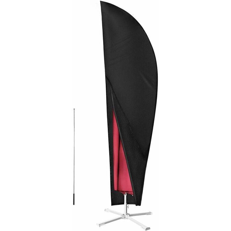 IntiMeg - Housse de Parasol Déportée, Anti-UV / Imperméable Housse de Protection en Tissu Oxford 420D pour Parasol à Mât Déporté (280 x 30/81/46cm) Noir IntiMeg - Image 1