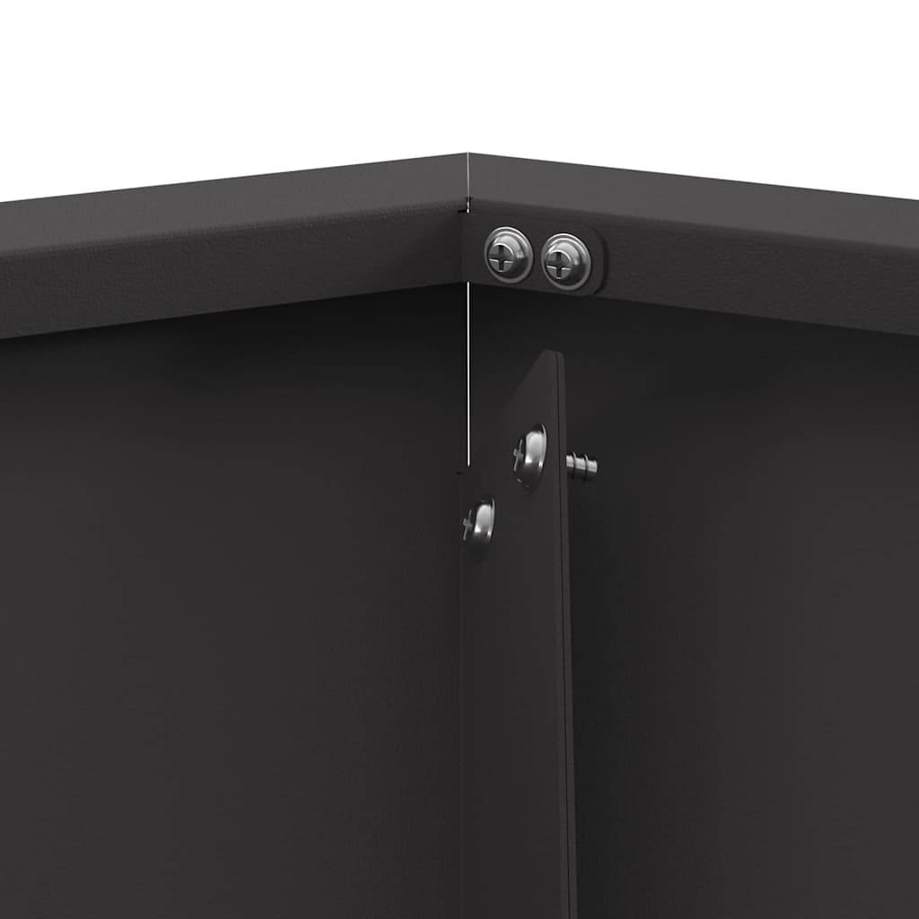 Grand Brasero Carré XXL Acier Foyer de Jardin Design Moderne 100x100x28 cm Noir - ComfortXL Outdoor Living - Image 9