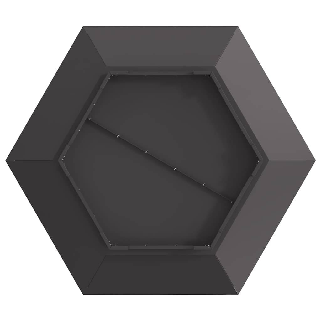 Grand Brasero Carré XXL Acier Foyer de Jardin Design Moderne 100x100x28 cm Noir - ComfortXL Outdoor Living - Image 8