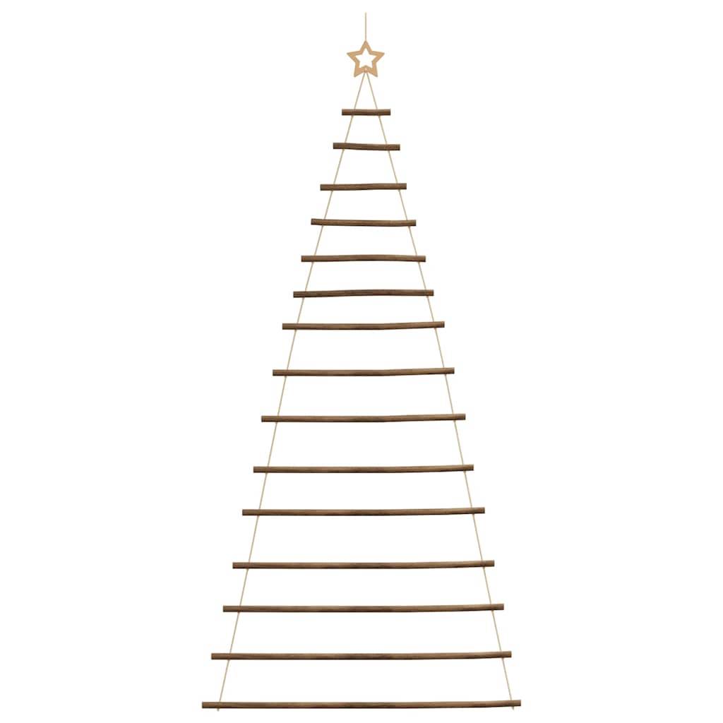 Très Grand Sapin Mural Suspendu en Bois Naturel Décoration Rustique 210 cm – ComfortXL Outdoor Living - Image 4