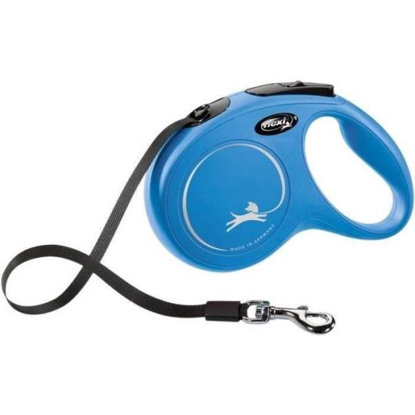 Flexi - Laisse enrouleur FLEXI New CLASSIC - Taille M - 5m - Bleu pour chien jusqu'a 25kg - Image 1