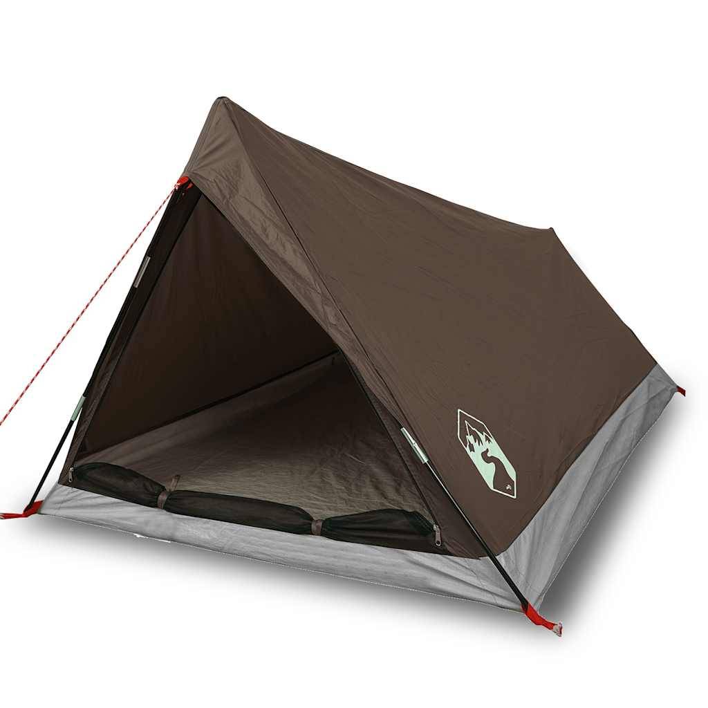 ComfortXL - Tente Canadienne 2 Personnes Polyester Imperméable Légère pour Trekking Festival Marron – ComfortXL Outdoor Living - Image 2
