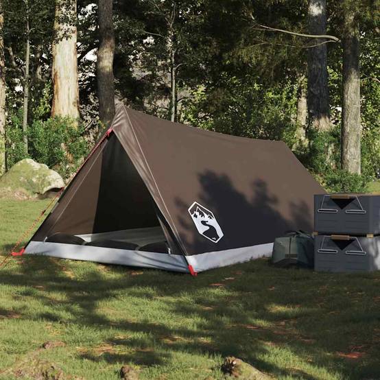 ComfortXL - Tente Canadienne 2 Personnes Polyester Imperméable Légère pour Trekking Festival Marron – ComfortXL Outdoor Living - Image 1