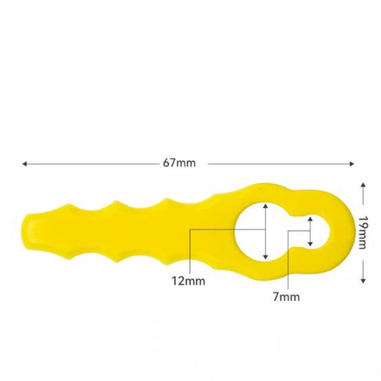 Lot de 50 Lames de Rechange Compatibles pour Ryobi Coupe-Bordure RAC155 RAC157 RAC158, Têtes Double Lames Dentelées-Lytech - Image 2