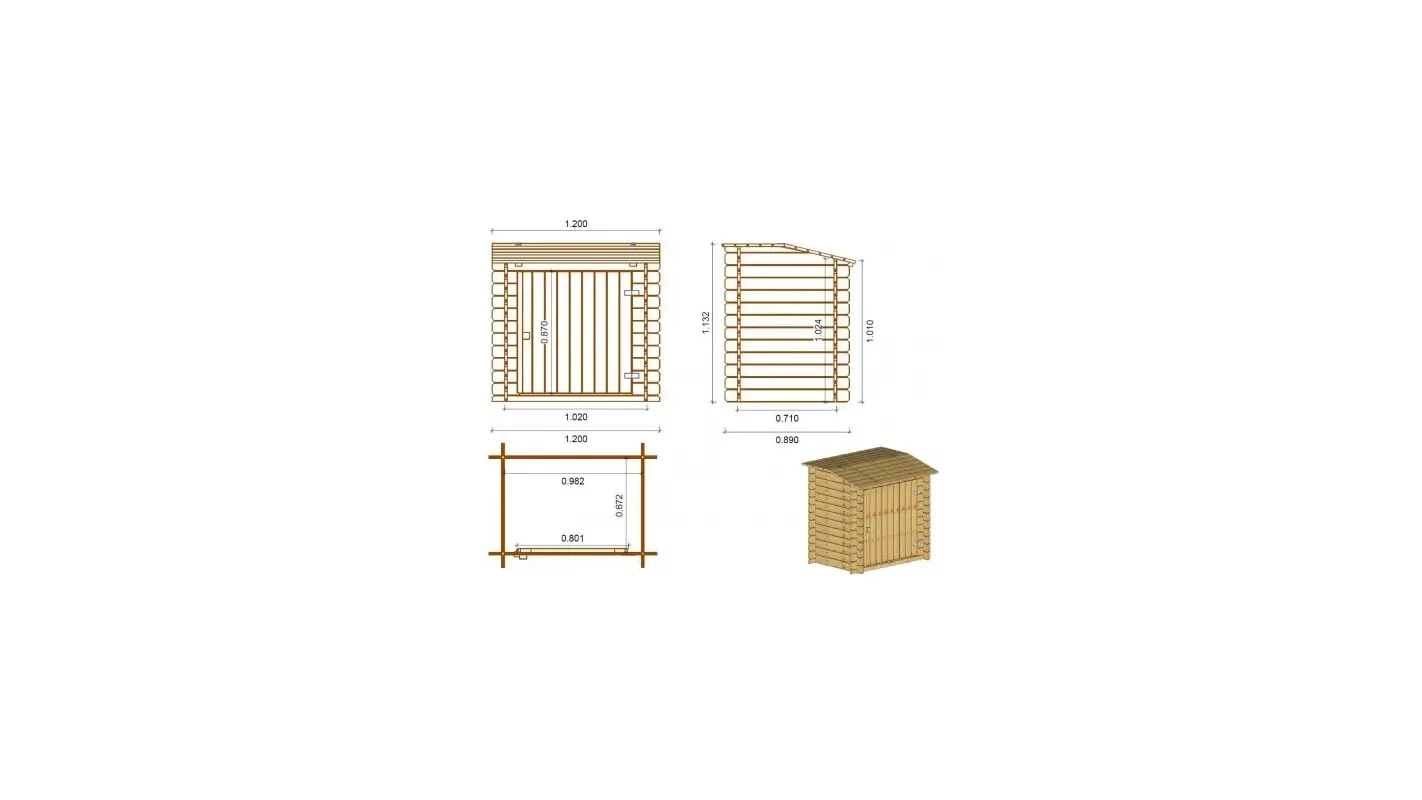 Altanka - Piscine en bois 3,55x4,09 - H.1,17 m - avec filtration et coffre - BAS732OSP+SZA7 - Image 10