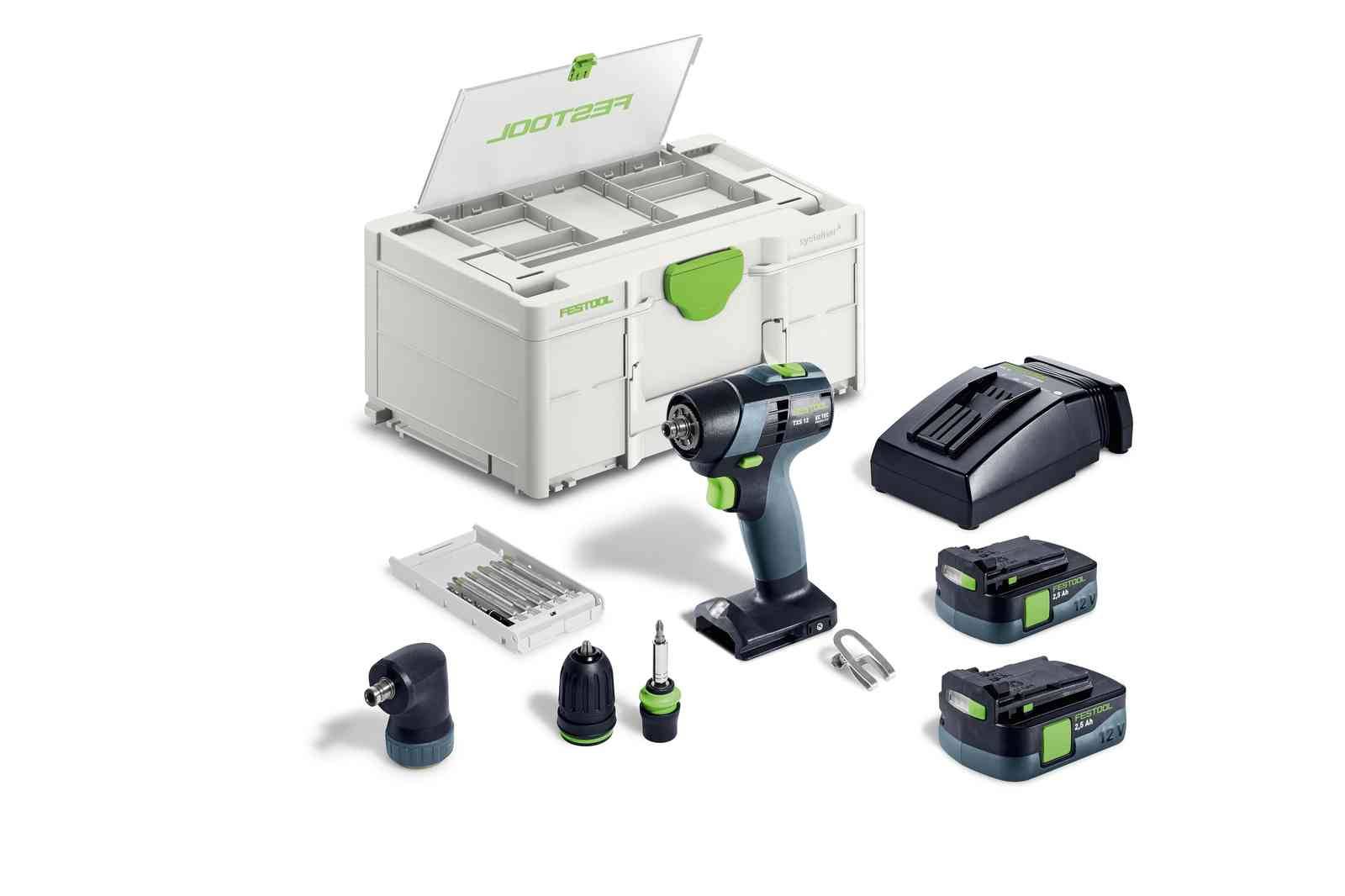 Perceuse-visseuse sans fil TXS 12 2,5-Set - FESTOOL - avec 2 batteries 12V 2.5Ah - accessoires - Systainer - 576874 - Image 1