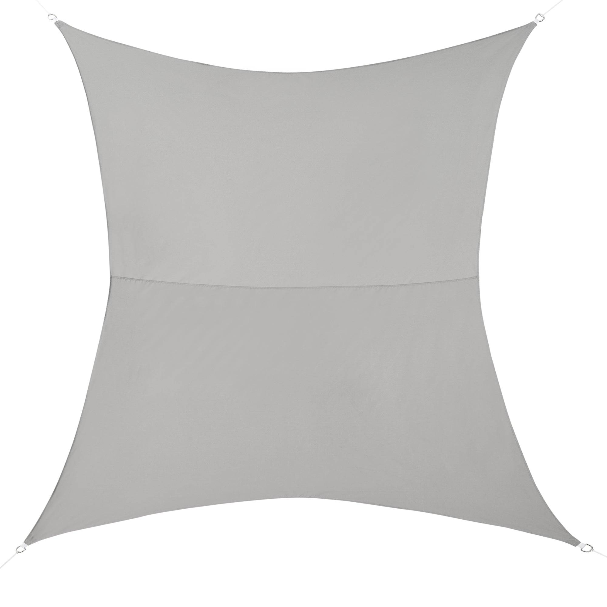 Helloshop26 - voile d'ombrage toile d'ombrage toile de protection polyester polyuréthane quadrilatéral gris clair 3x5 m - Image 1