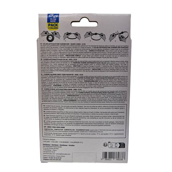 Francodex - Colliers Antiparasitaire Icaridine X2 noir 70 cm pour Chien de plus de 30 kg - Image 4