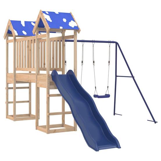 Aire de jeux d'extérieur - Jeu Plein air enfant bois de pin massif rj36 - Image 1