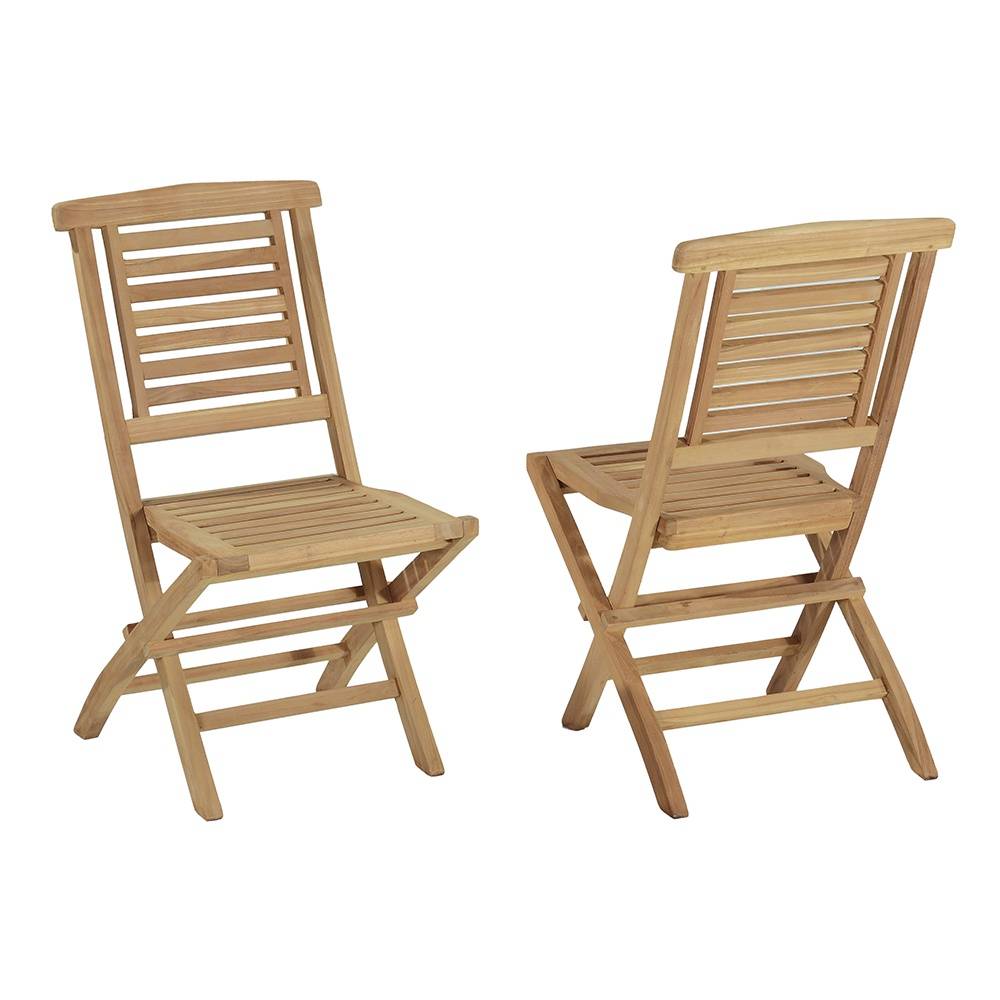 Salon de jardin teck massif Manabo, 6 chaises - TECK'Attitude - Image 6
